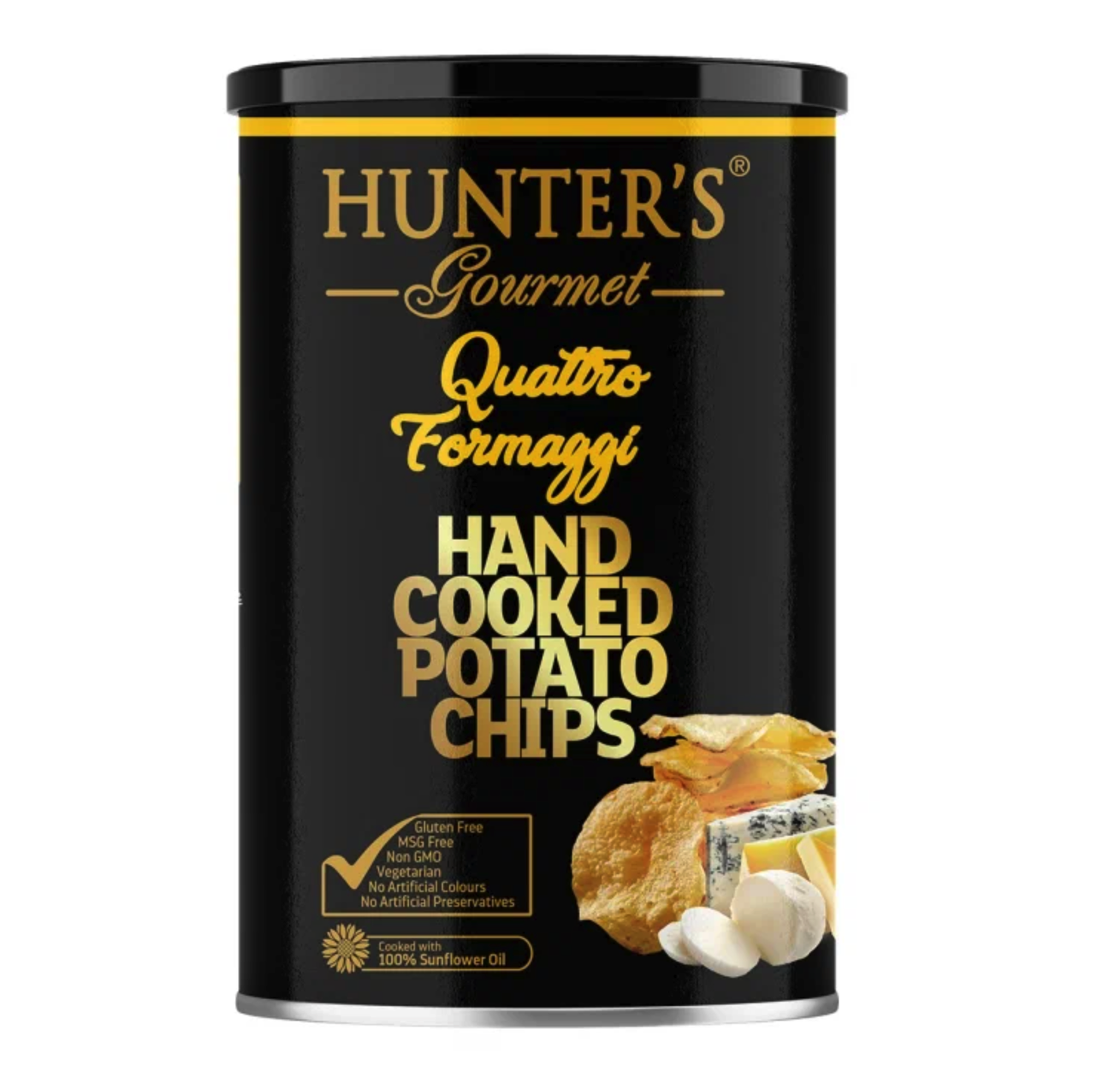 Чипсы картофельные Hunter's Gourmet четыре сыра 150 г