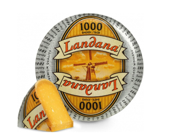 Твёрдый сыр Landana 1000 (Ландана) 32 месяца выдержки из коровьего молока 100 г