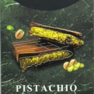 шоколад "Dubai Chocolate PISTACHIO " Хрустящая кнафе, смешанная с пастой фисташек и тахини, молочный шоколад