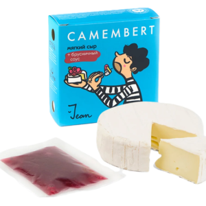 Мягкий сыр Camembert (Камамбер) с белой плесенью и брусничным соусом из коровьего молока 145 г