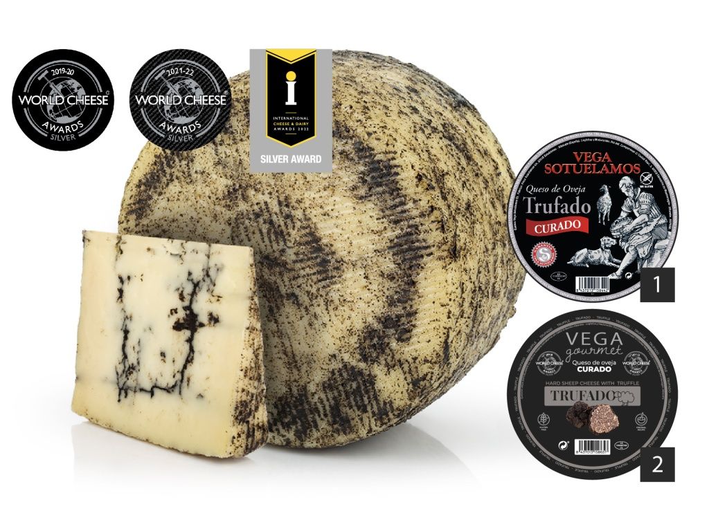 Твёрдый сыр Manchego Vega (Манчего) с чёрным трюфелем из овечьего молока 100 г