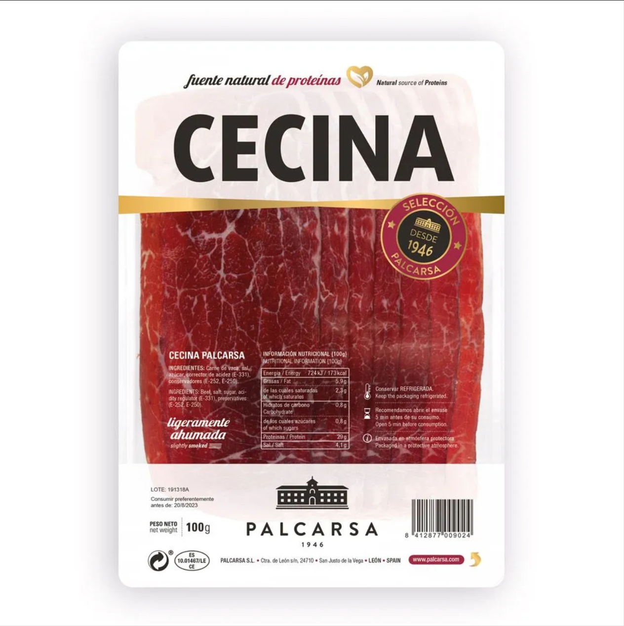 Хамон из говядины Cecina (Сесина) PALCARSA нарезка 100 г