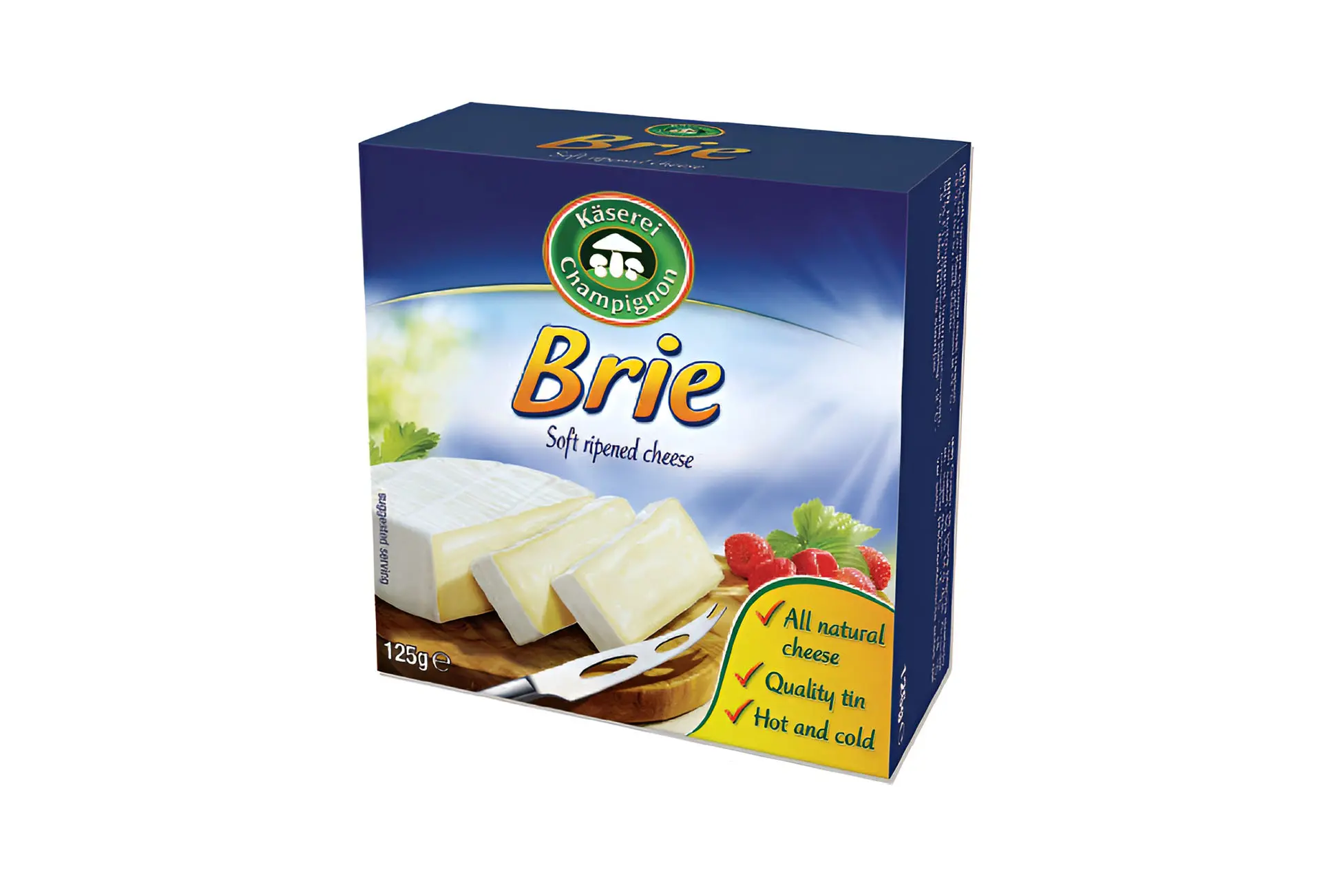 Мягкий сыр Brie (Бри) с белой плесенью из коровьего молока 125 г