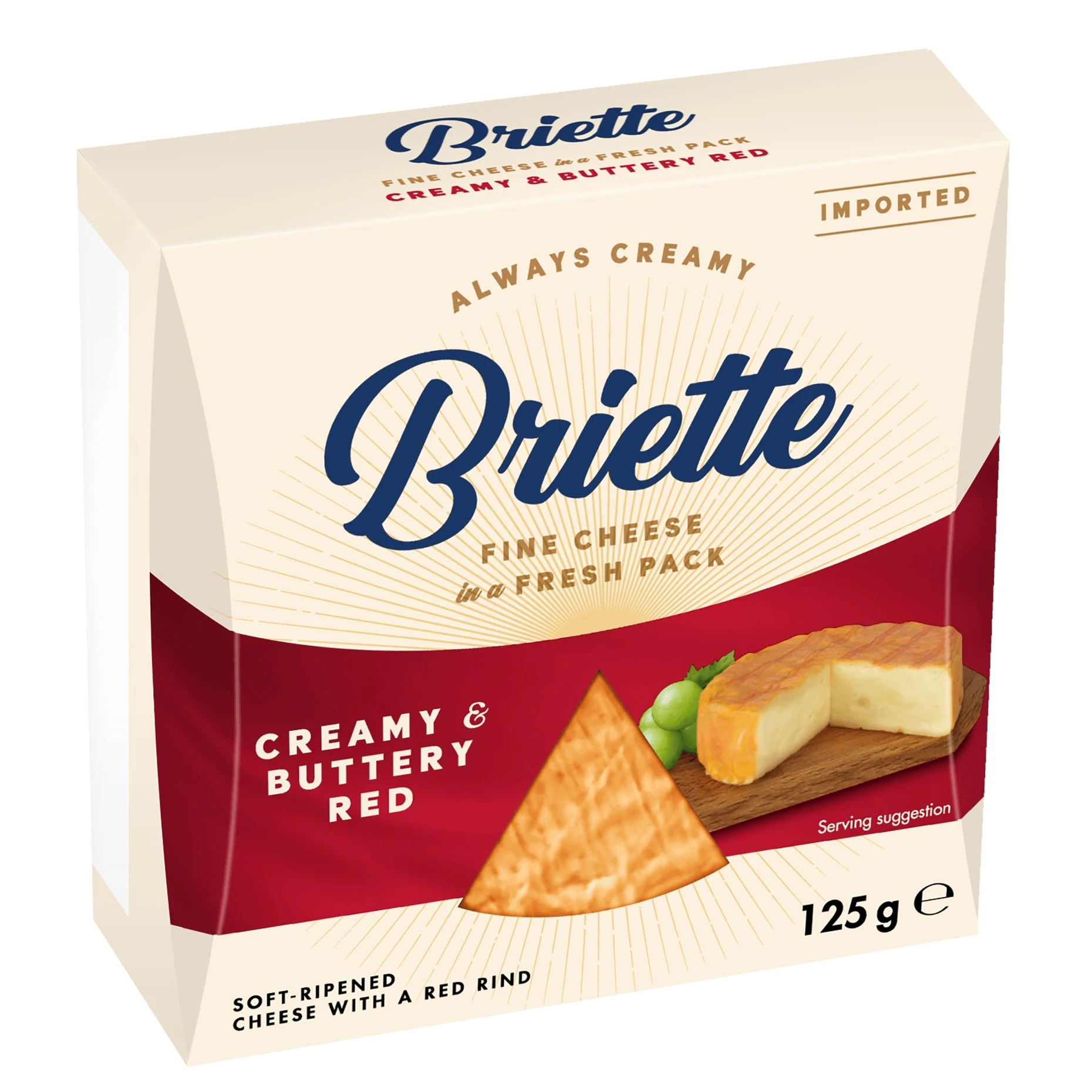 Мягкий сыр Briette (Бриет) сливочный с красной коркой 125 г
