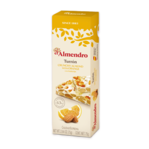 Туррон El Almendro миндальный с нугой и апельсином 75 г