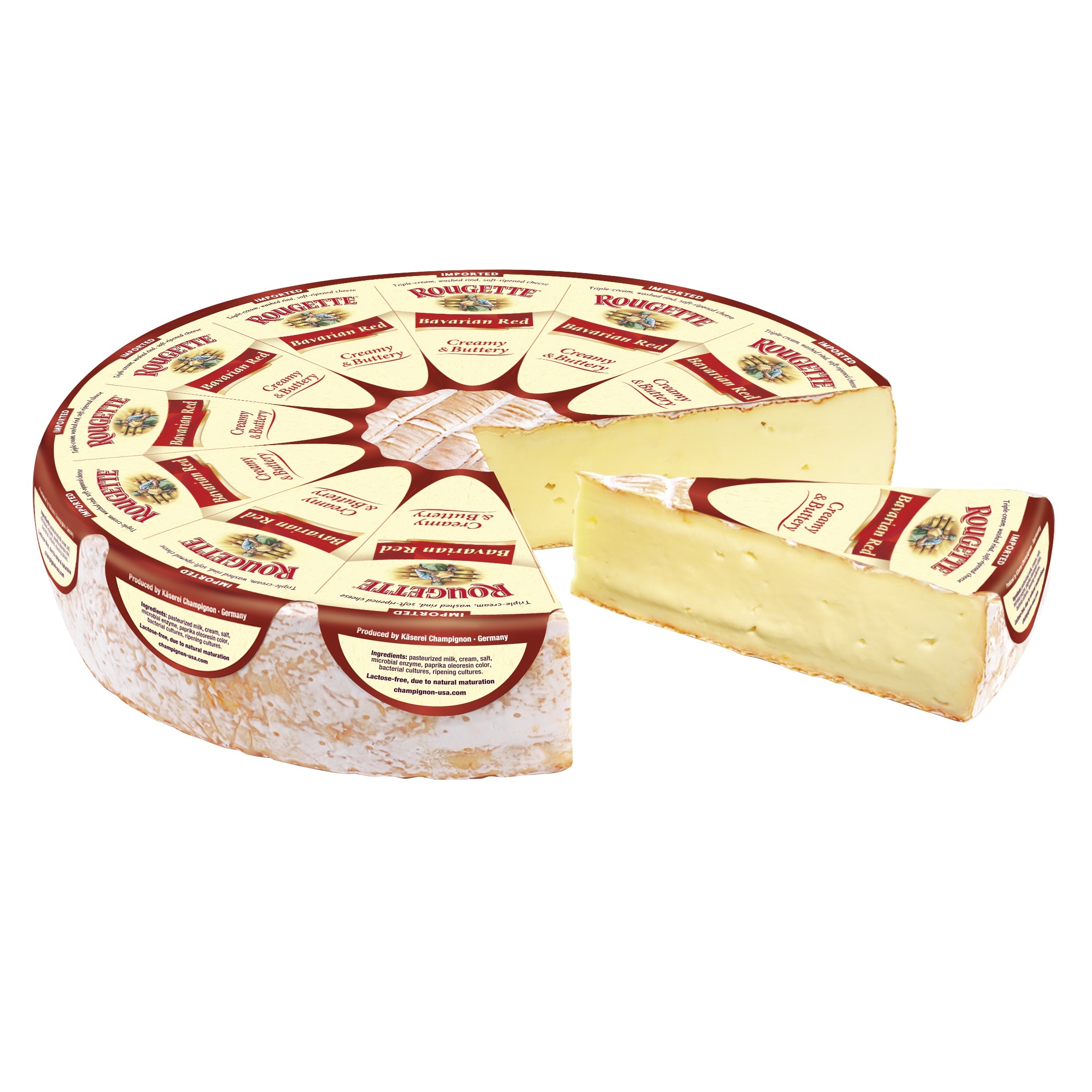 Мягкий сыр Rougette Bavarian Red (Ружет) из коровьего молока 100 г